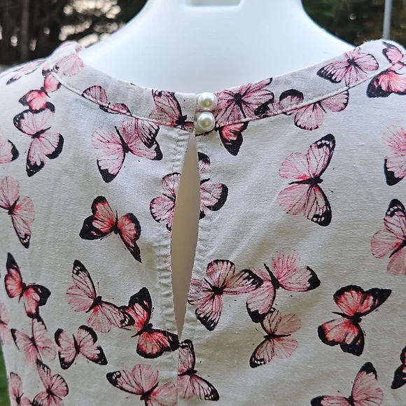 VGC Size 10 linen mix slip dress, light, cool, breezy perfect summer dress ☀️ - Picture 10 of 13